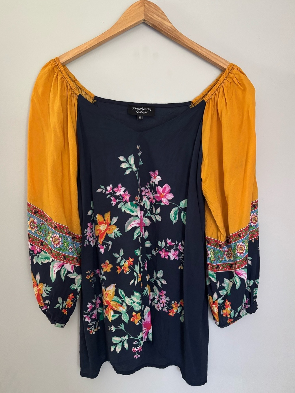 Feathers by Tolani Black FloralTop with